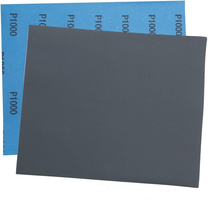 LotFancy ورق صنفرة 1000 حبيبة، 9 × 11 30 قطعة ورق صنفرة جاف ورطب، ورقة صنفرة كربيد السيليكون لصنفرة السيارات والأخشاب والأثاث والمعادن، التلميع، والتشطيب - Image 3